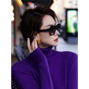 2024新款戚薇同款墨鏡女超大框板材方形歐美風太陽眼鏡防UV紫外線