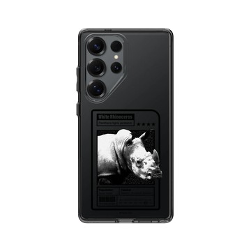 Galaxy S25 Ultra Clear 酷墨灰 - RHINOSHIELD X Taipei Zoo - 白犀牛：限量卡牌