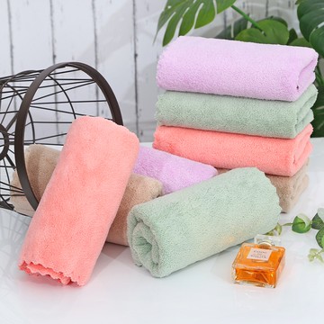 現貨〔生活用品B7F】35*75cm加厚 柔軟吸水毛巾 ♥ 珊瑚絨超細纖維 洗臉巾成人家用 快乾不掉毛 親膚舒適耐用