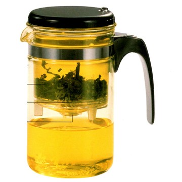 一品川流 飄逸杯 / 泡茶壺-500ml (下杯耐熱玻璃)