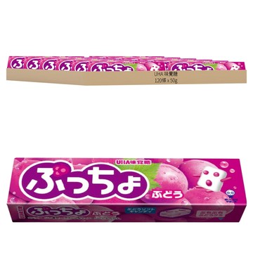 UHA 味覺糖 普超條糖 葡萄味  50g  120條