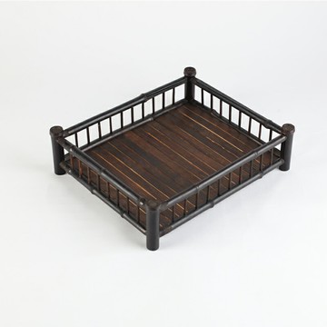 手工紫竹茶棚架博古架杯托壺托茶托盤茶具收納盒茶盤茶道配件