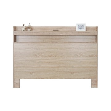 Homelike 喜家居單人3.5尺附插座床頭片(2色可選)(1910)梧桐木