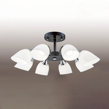 E27 鄉村風半吸頂八燈 B245-53-12-2121