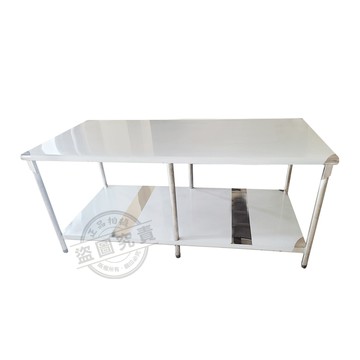 【Abis】升級版90x180CM二層圓角304不鏽鋼桌(3尺X6尺)