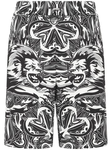 Philipp Plein - Tribal Circus-print cotton shorts - men - Cotton - L - Black