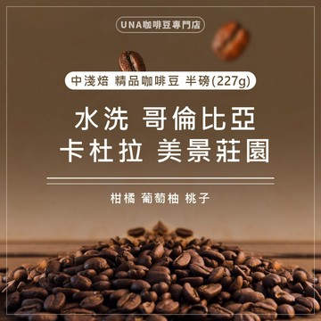 【烘焙前後人工挑除瑕疵豆】水洗 哥倫比亞 卡杜拉 美景莊園 咖啡豆 精品咖啡豆 半磅 227g