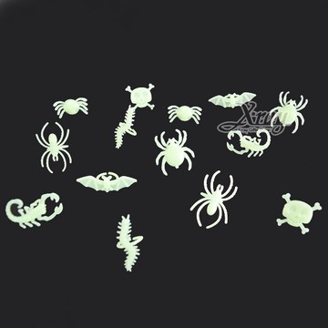 夜光蜘蛛戒指12入，萬聖節/飾品/戒指/派對/角色扮演/化妝舞會/表演/話劇，X射線【W435058】