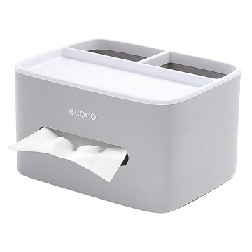 ecoco 意可可 收納面紙盒 灰色  1個