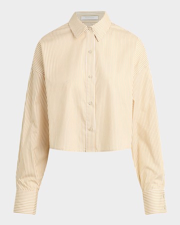 Striped Cropped Ex-Boyfriend Shirt