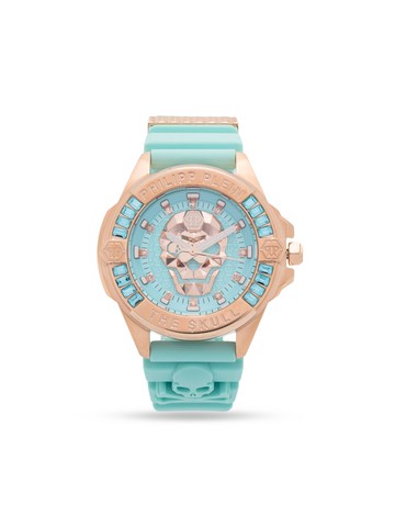Philipp Plein - The Skull 41mm - women - stainless steel/glass/Silicone - One Size - Blue