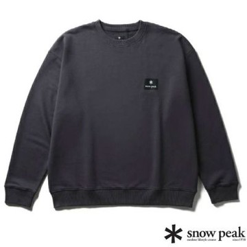 【Snow Peak JP】男女 中性 新標準方形標誌套頭衫.長袖上衣.T恤_NSD-SW-25AU001 炭灰