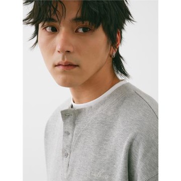 UNDIHARE 25SS 日系重磅休閑假兩件老錢風紐扣華夫格短袖T恤夏季