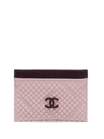CHANEL Pre-Owned - 2004 Coco Mark cardholder - women - Lamb Skin - One Size - Pink