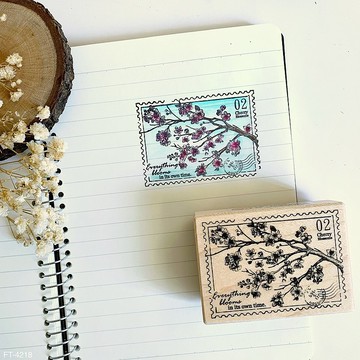 楓木印章-櫻花綻放郵票 FT-4218