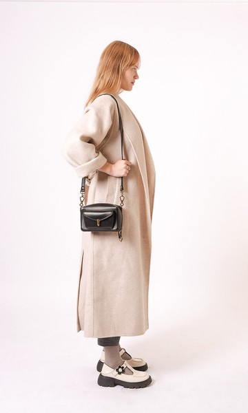 ISABELLE 黑色 定制肩帶斜挎包