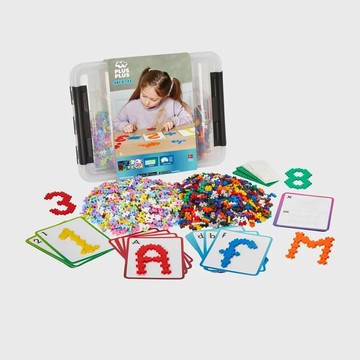 【丹麥Plus Plus】ABC&123學習2000片收納箱 ｜加加積木