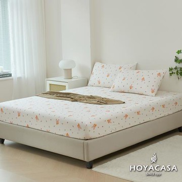 HOYACASA  雙人精梳棉床包枕套三件組-多款任選