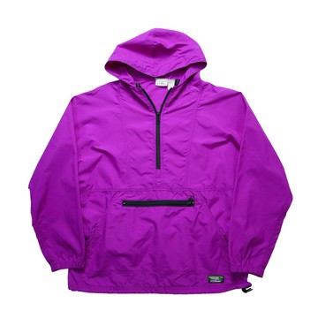 80-90s L.L.Bean 美國製 紫色素面防風罩衫 尼龍罩衫