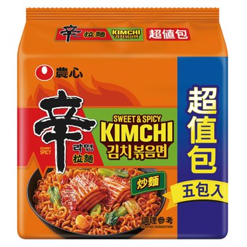 【農心】辛辣白菜炒麵5入  685g*8袋/組