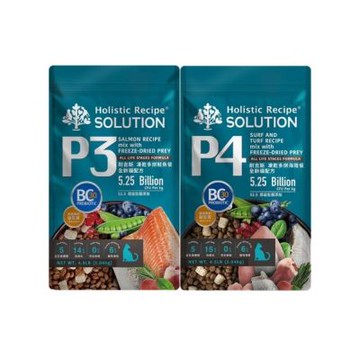 SOLUTION耐吉斯-P3/P4凍乾多拼全齡貓糧配方 4.5LB(2.04kg) (購買第二件贈送寵物玩具x1包)