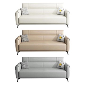 【IDEA】萊尼現代流暢貓抓皮雙人座沙發/皮沙發(3色任選)白色