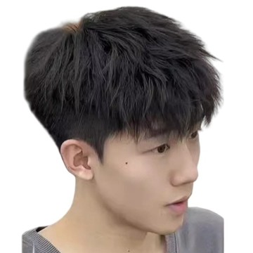 自然 增加髮量 真髮髮片 假髮片 男生假髮 蓬鬆 燙髮假髮片 髮片 169