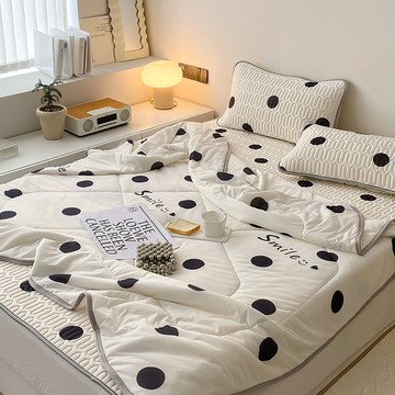 ✨精選好物✨夏季涼感黑白冰絲乳膠涼席四件套床上用品水洗空調軟席二件套A類母嬰級加厚乳膠涼席三件套夏季可機洗空調涼席
