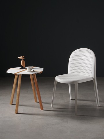 北歐塑料椅子餐桌加厚靠背椅家用創意單個簡約ins網紅可疊放餐椅