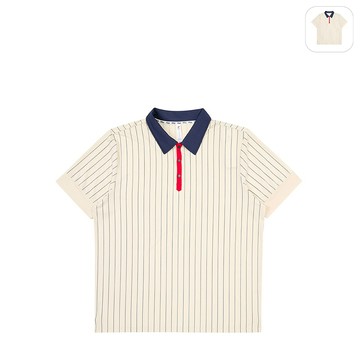 【FILA】中性 短袖POLO衫-米卡其 1POZ-1803-BG