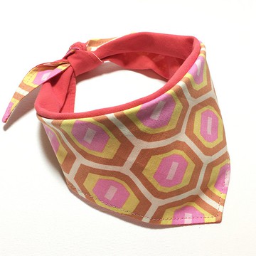 狗狗專屬名領巾-客製化(中小型犬)- 蜂巢格