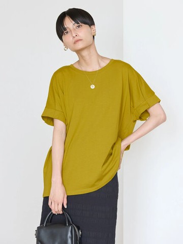 涼爽觸感折邊袖素面上衣(HA43L1C0230) - AMERICAN HOLIC