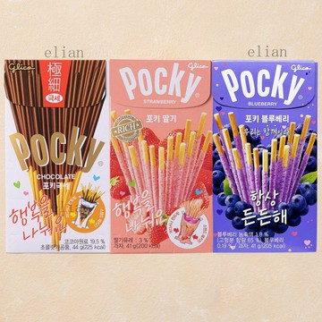 台灣出貨 免運韓國進口海太pocky巧剋力塗層餅幹棒草莓藍莓味手指餅幹休閒零食