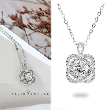 亞帝芬奇 鉑金 GIA 50分 FSI1 3EX 八心八箭 無螢光 天然鑽石 真鑽 項鍊 永恆玫瑰