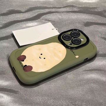 一個大土豆適用17air蘋果16promax手機殼iPhone15plus精孔全包13保護套xs/14軟殼12/11