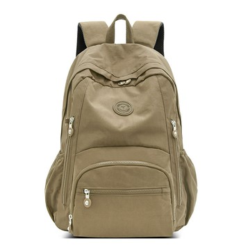 戶外旅游後背包雙肩包男女通用日常小背包多口袋大學生書包可套拉桿背包