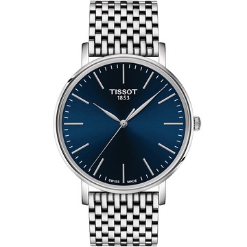 TISSOT 官方授權 EVERYTIME 經典時尚男錶/藍/40mm/T1434101104100