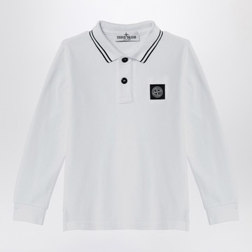 White cotton polo shirt