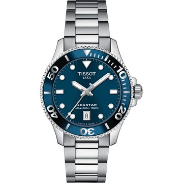 TISSOT 天梭  Seastar 1000 海洋之星300米潛水女錶 中性錶-36mm T1202101104100