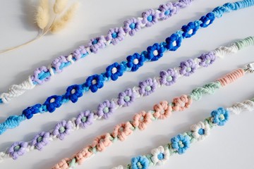 造型撞色花花丨可調式背帶掛繩丨手機掛繩丨手機背帶丨鉤針手作