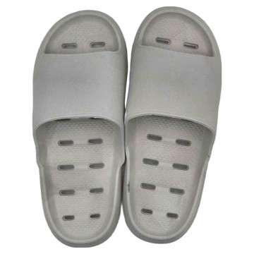 厚底排水拖鞋 PVC材質 高彈柔軟 速乾  42~43(27cm)  灰色  1雙