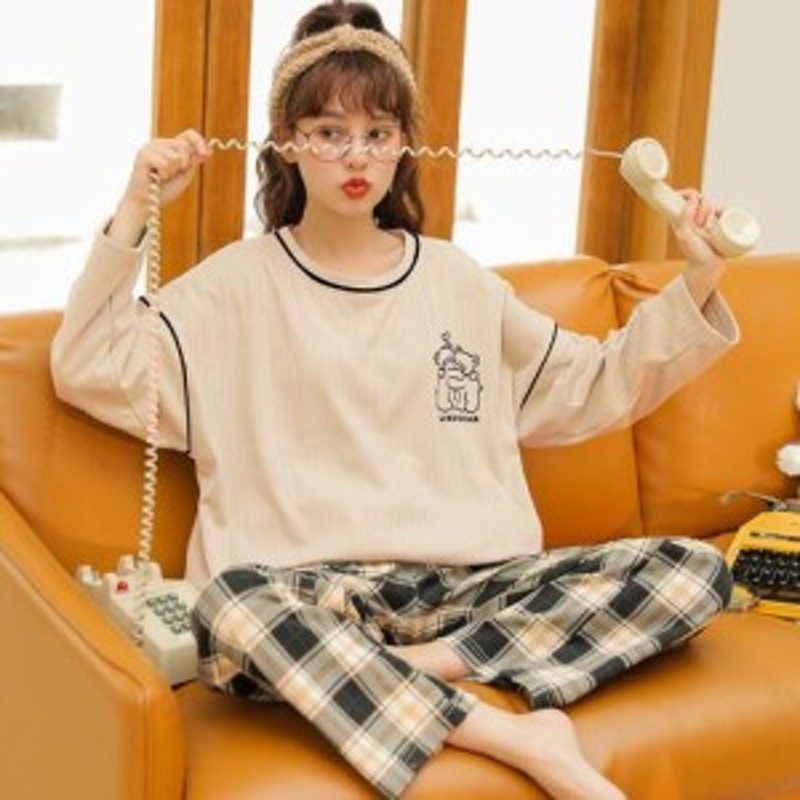 レディース かわいいチェック柄パジャマです ギフトにもおすすめ インナー 下着 ナイトウェア ルームウェア パ 通販 Lineポイント最大get Lineショッピング