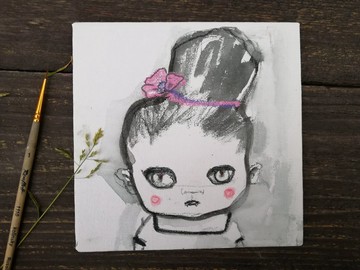 紙板上的圖片-小吸血鬼