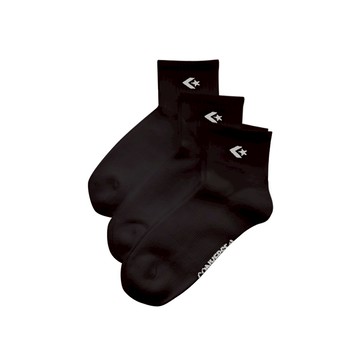 CONVERSE【授權專賣店】＊2025新款＊運動襪 短襪 襪子  3入裝 萊卡彈性 黑 UC0570-023