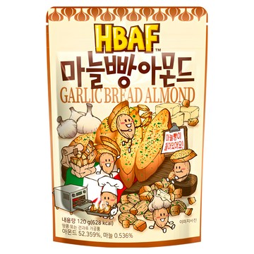 HBAF 杏仁果與大蒜麵包  120g  1包