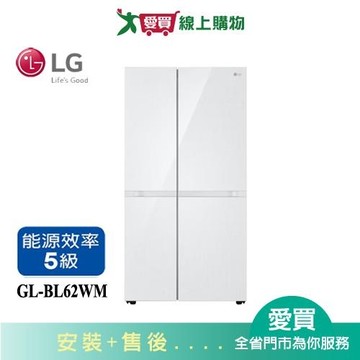 LG樂金653L智慧變頻對開冰箱GL-BL62WM_含配送+安裝【愛買】