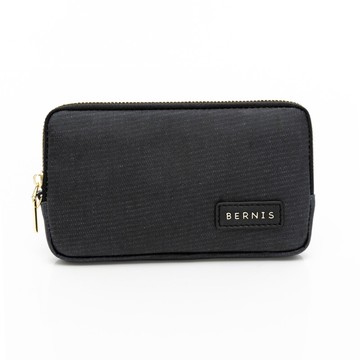 BERNIS 特殊材質 萬用手拿包 收納包 長夾 錢夾 手機包 丹寧藍色