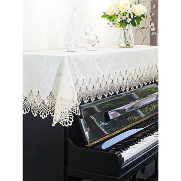 高檔歐式布藝鋼琴罩現代簡約鋼琴巾半罩桌布墊電子琴防塵全罩蓋布