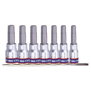 KING TONY 金統立 專業級工具 DR六角起子頭套筒1/4吋7件組 KT2127PR  1套  KT2035 + KT8720507