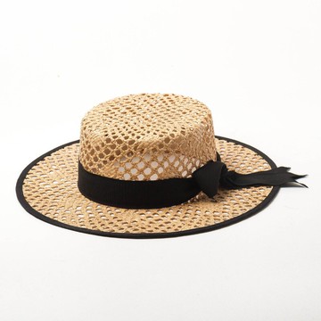 草帽遮陽帽-手工編織鏤空蝴蝶結女帽子73zr39【獨家進口】【米蘭精品】